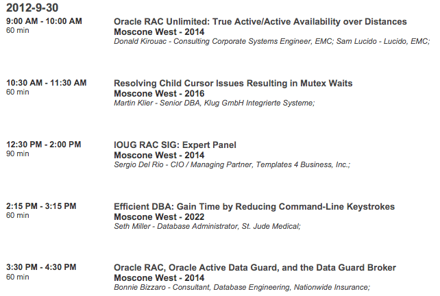 OOW - 30 Setembro 2012